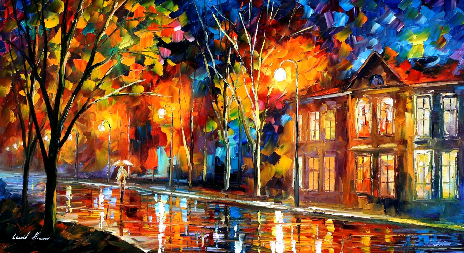 Modern impressionism palette knife oil painting