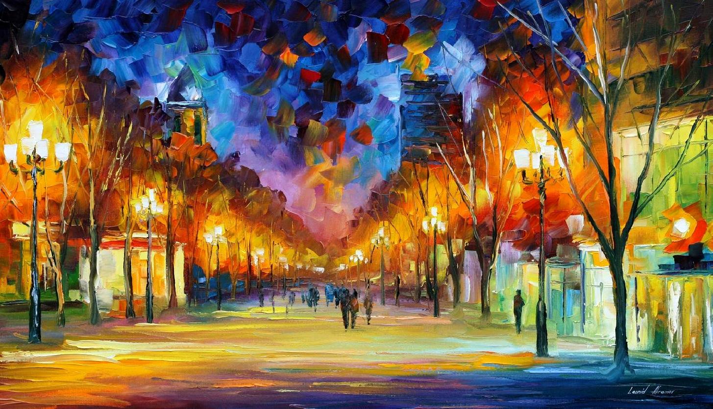 Modern impressionism palette knife oil painting kp15169