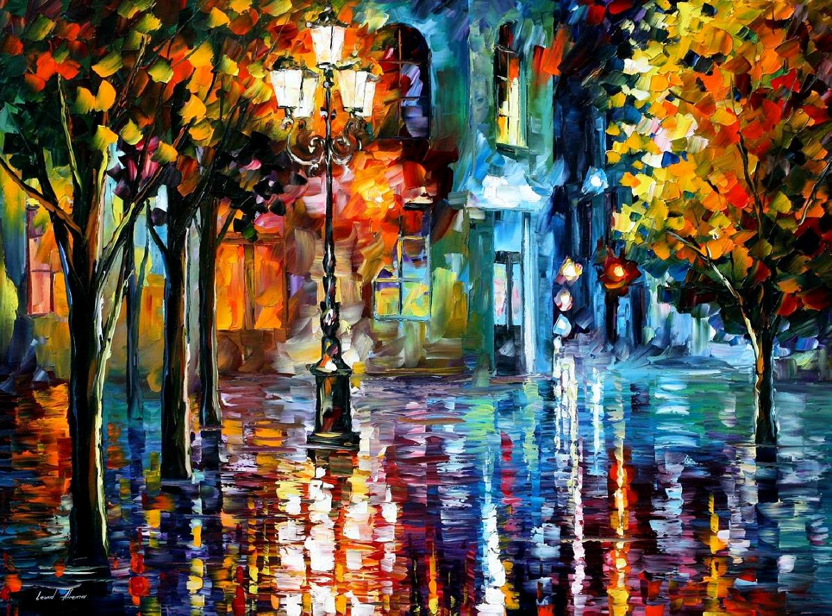 Modern impressionism palette knife oil painting