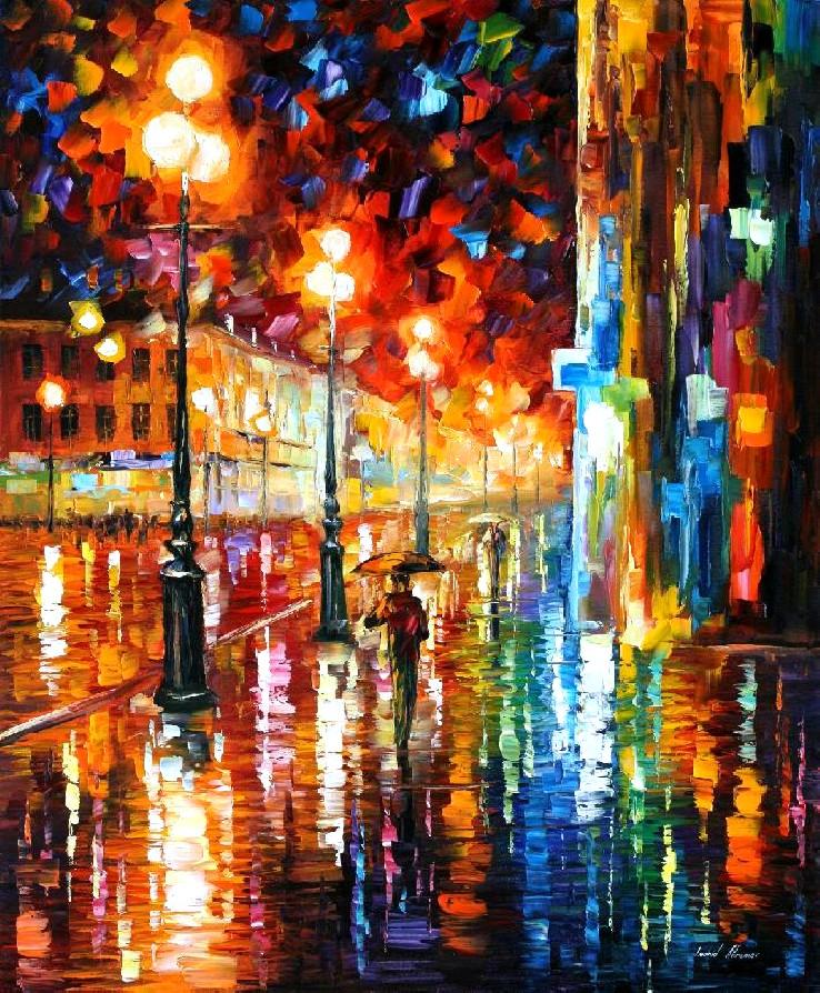 Modern impressionism palette knife oil painting kp15185