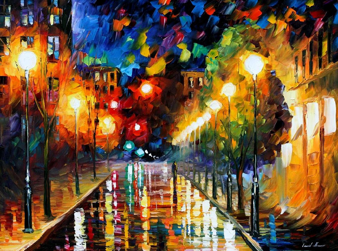 Modern impressionism palette knife oil painting