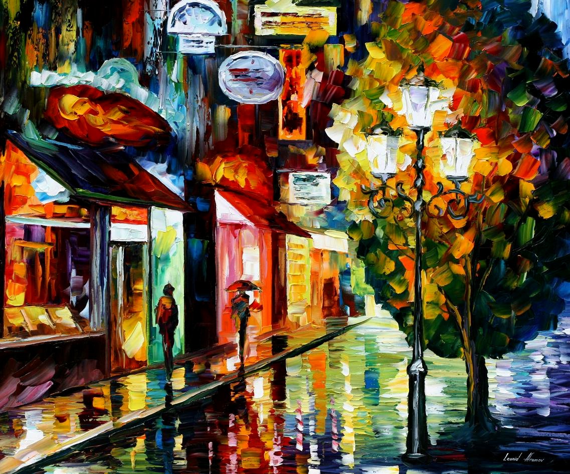 Modern impressionism palette knife oil painting