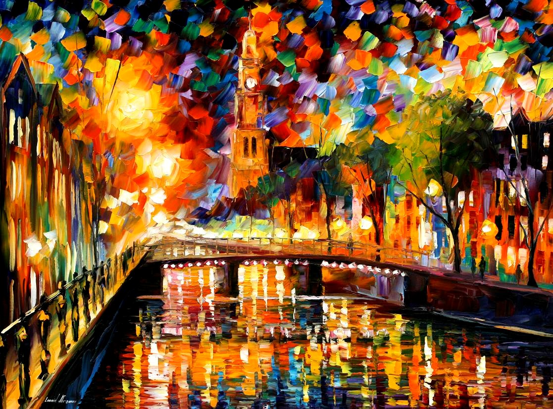 Modern impressionism palette knife oil painting