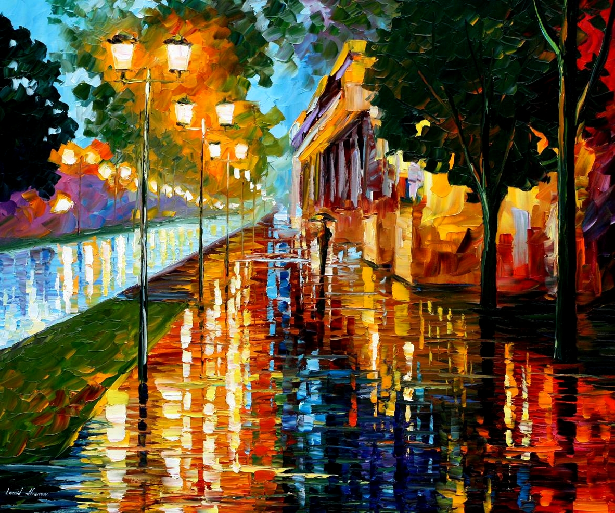 Modern impressionism palette knife oil painting