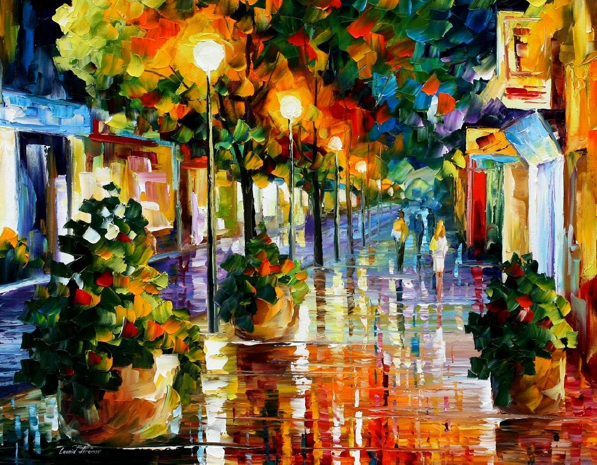 Modern impressionism palette knife oil painting