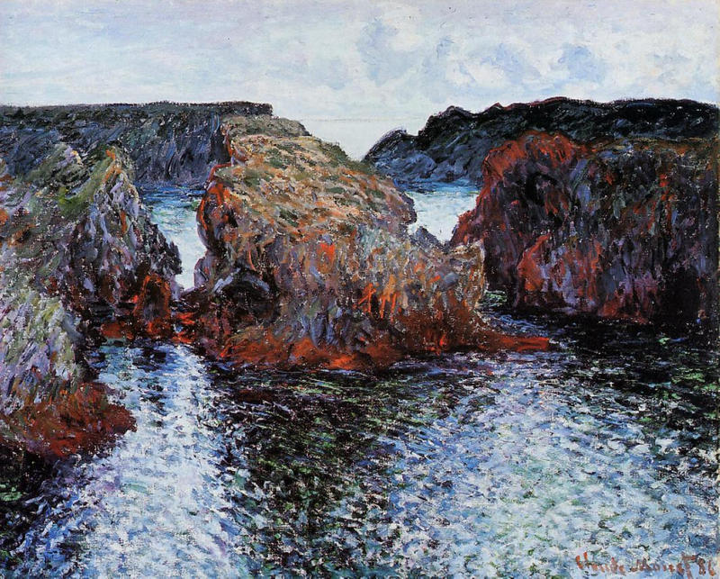 Cloude Monet Paintings Belle-Ile, Rocks at Port-Goulphar 1886