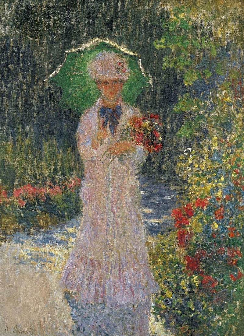 Cloude Monet Oil Paintings Camille with Green Parasol 1876