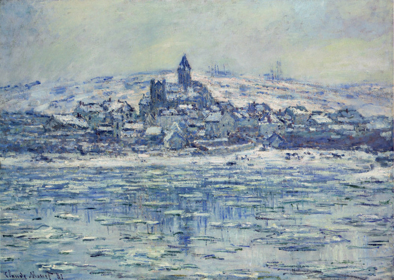 Cloude Monet Oil Paintings Vetheuil, Ice Floes 1881