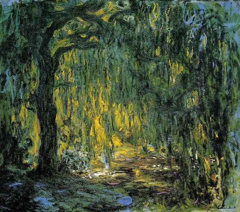 Monet Oil Painting Weeping Willow 1919