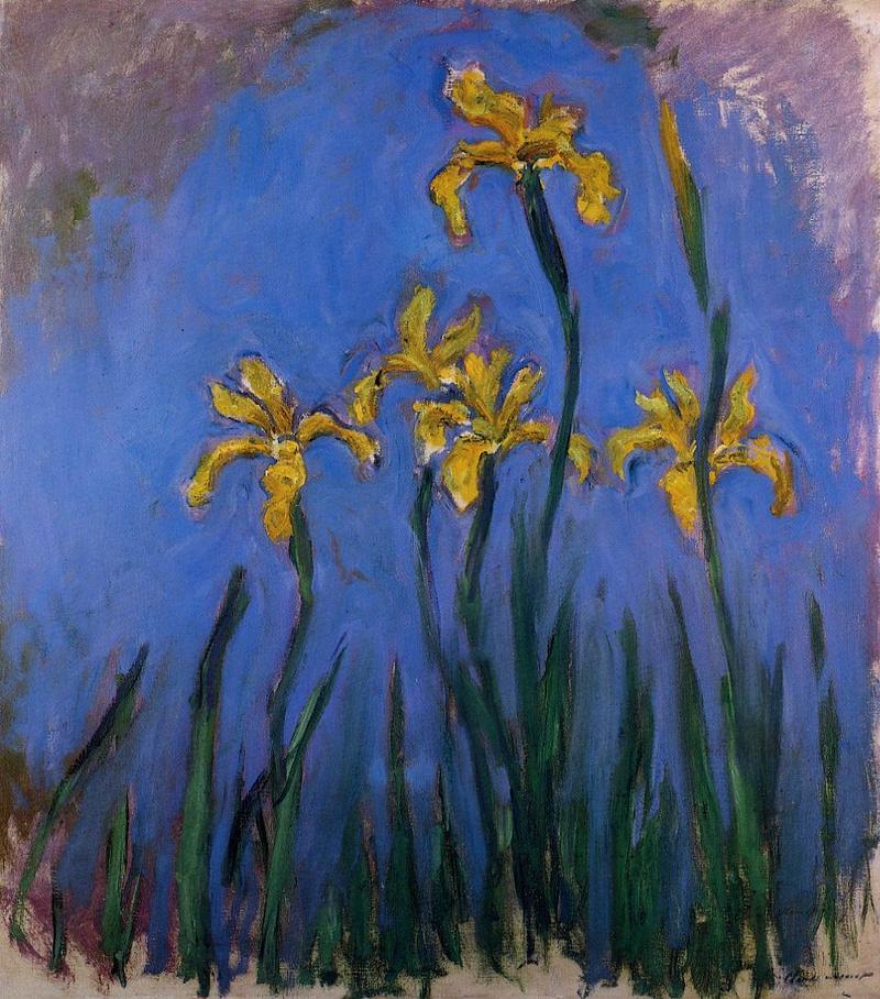 Monet Painting Yellow Irises 2 1917