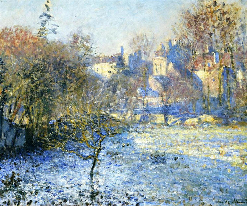 Cloude Monet Classical Oil Paintings Frost 1875