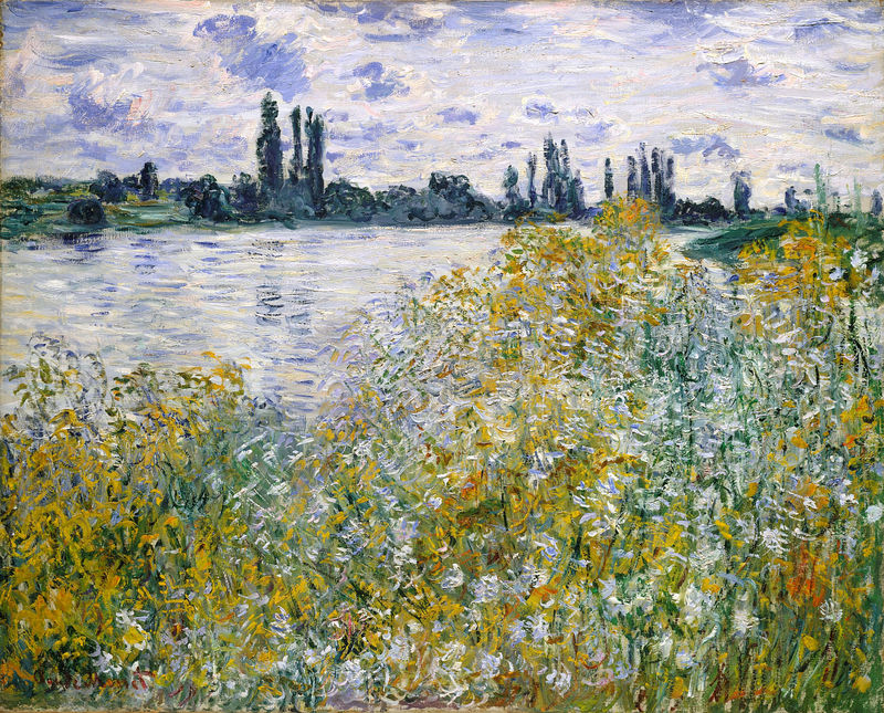 Monet Painting Isle of Flowers on Siene near Vetheuil 1880