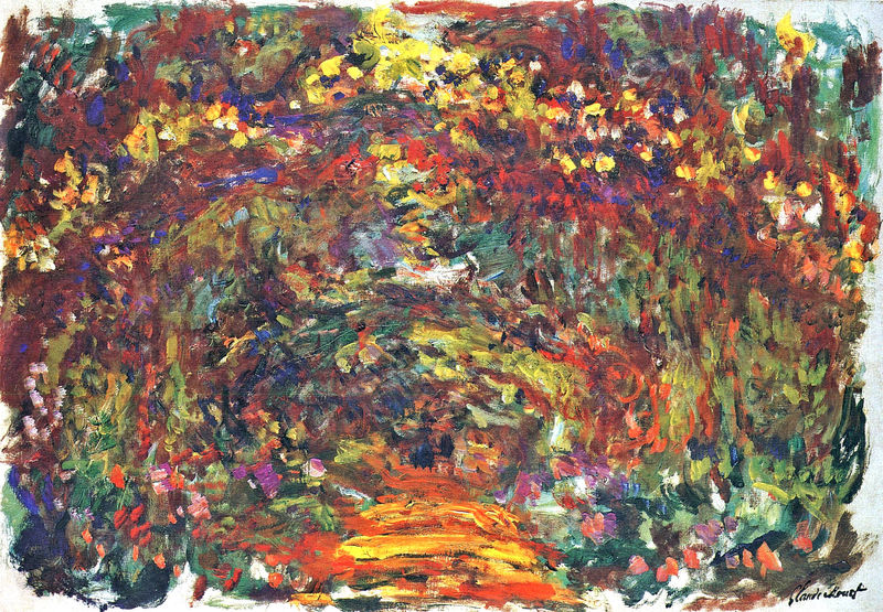 Monet Paintings Path under the Rose Trellises, Giverny 1922