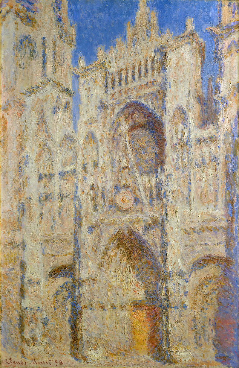 Monet Oil Paintings Rouen Cathedral, Portal in the Sun 1894