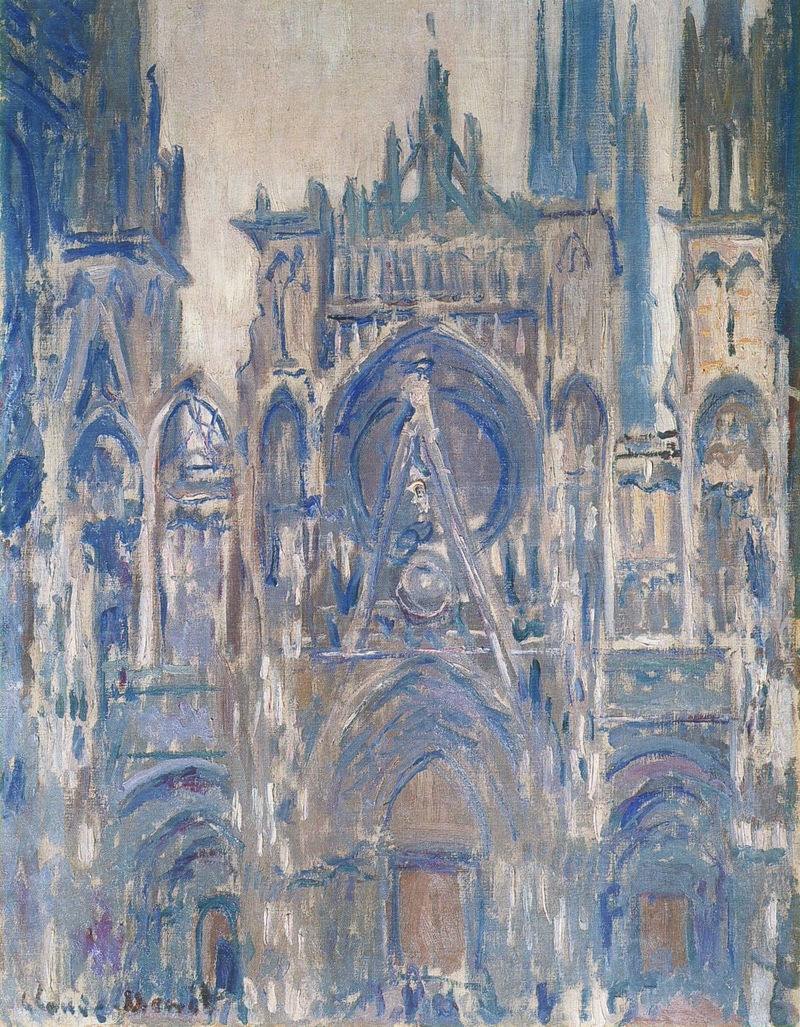 Cloude Monet Painting Rouen Cathedral, Study of the Portal 1892