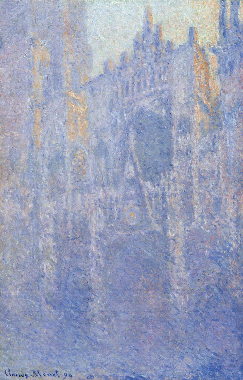 Monet Paintings Rouen Cathedral, the Portal, Morning Fog 1894