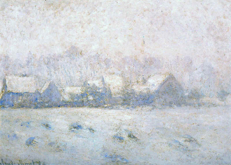 Cloude Monet Oil Paintings Snow Effect, Giverny 1893