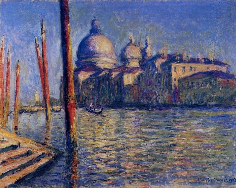 Monet Painting The Grand Canal and Santa Maria della Salute 1908