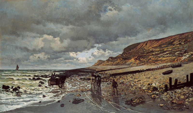 Monet Oil Paintings The Headland of the Heve at Low Tide