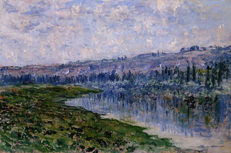 Monet Oil Paintings The Seine and the Chaantemesle Hills 1880