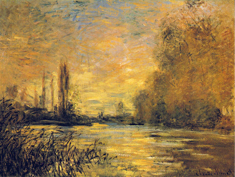 Monet Paintings The Small Arm of the Seine at Argenteuil 1876