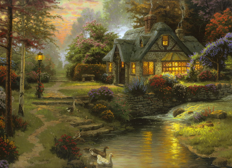 Thomas Kinkade Oil Painting