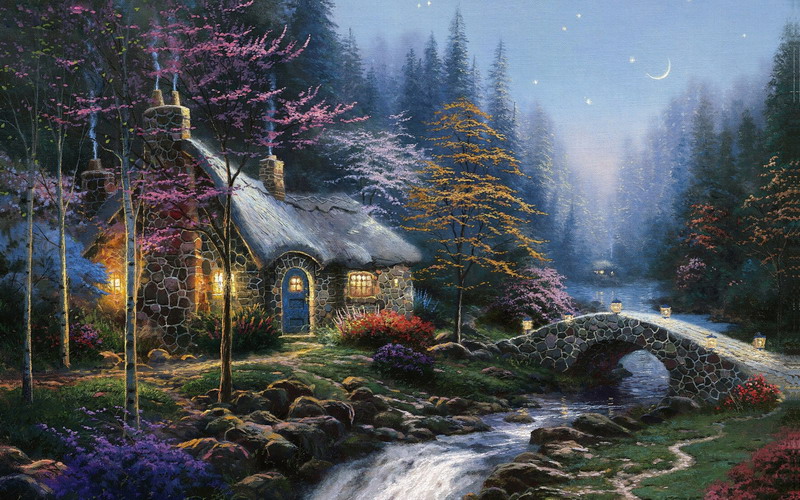 Thomas Kinkade Oil Painting