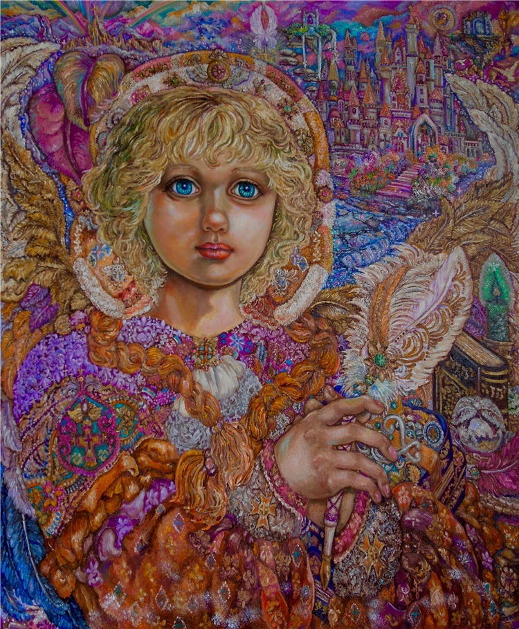 Yumi Sugai Oil Painting Archangel Metatron