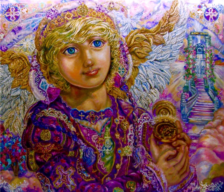 Yumi Sugai Oil Painting Guardian Angel Gabriel