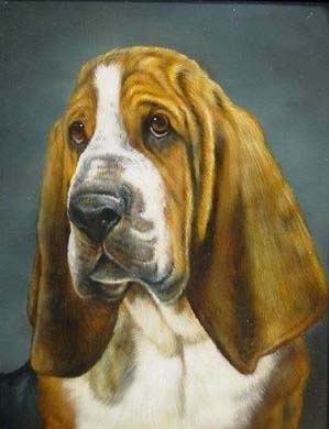 Dafen Oil Painting on canvas -dog003