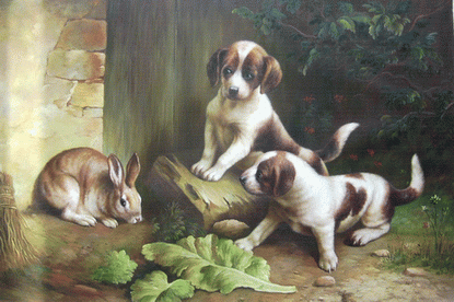 Dafen Oil Painting on canvas -dog005