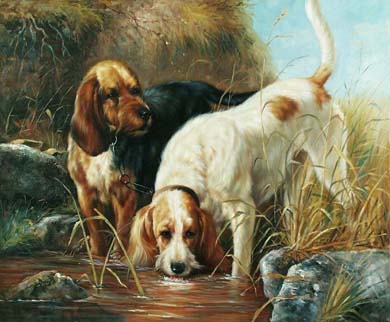 Dafen Oil Painting on canvas -dog008 - Click Image to Close