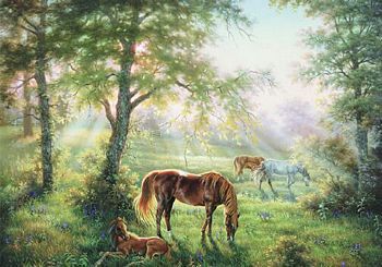 Dafen Oil Painting on canvas -horse020