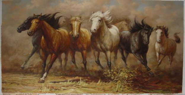 Dafen Oil Painting on canvas -horse051 - Click Image to Close