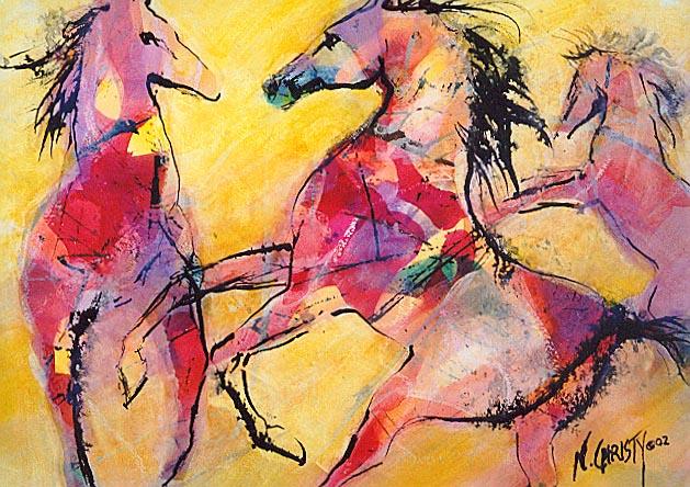 Dafen Oil Painting on canvas -horse059