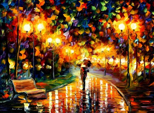 Modern impressionism palette knife oil painting kp005 - Click Image to Close