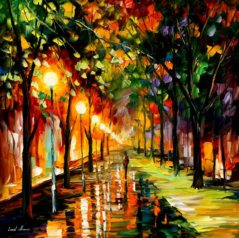 Modern impressionism palette knife oil painting