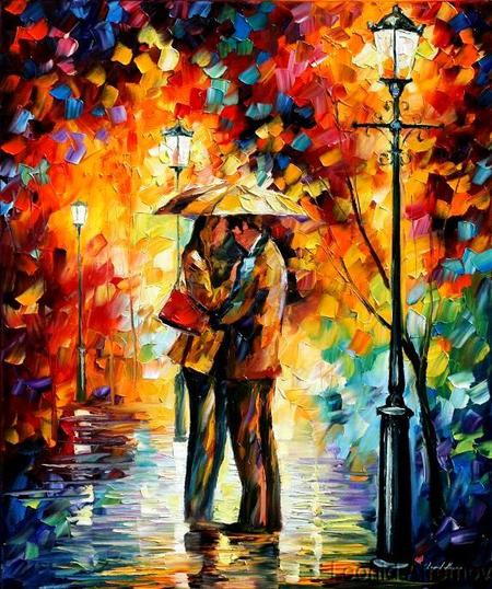 Modern impressionism palette knife oil painting kp007