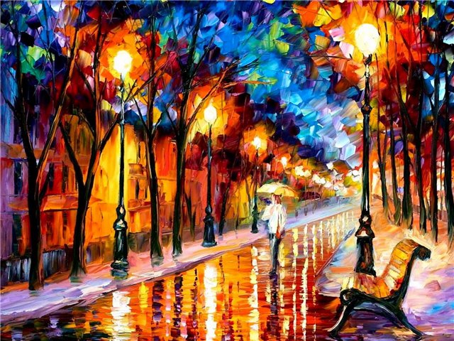 Modern impressionism palette knife oil painting