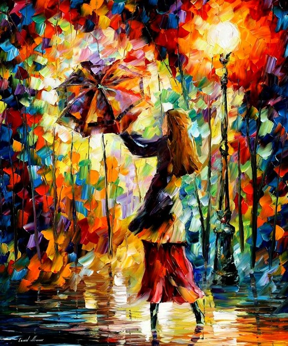 Modern impressionism palette knife oil painting kp012