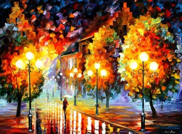 Modern impressionism palette knife oil painting kp016