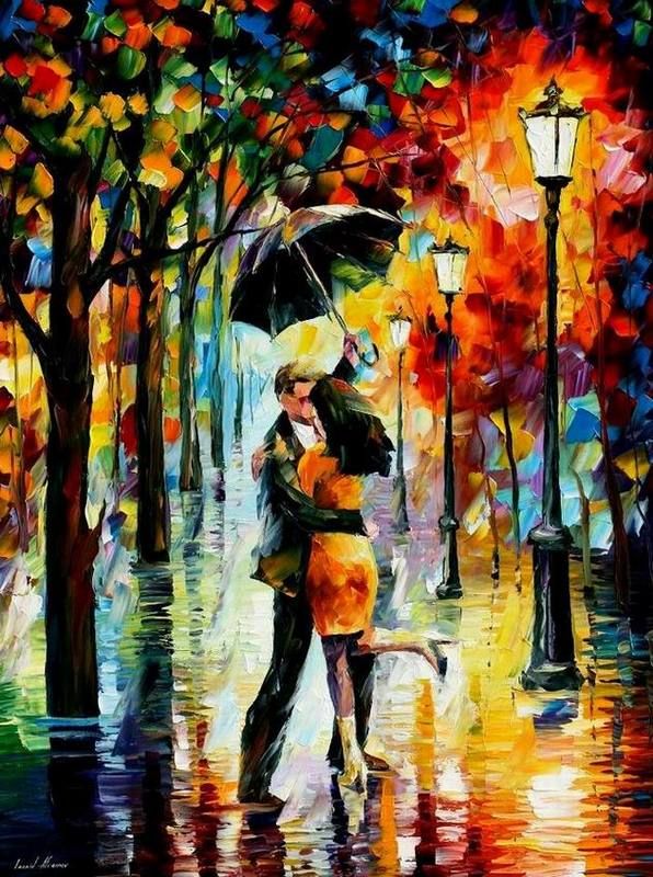 Modern impressionism palette knife oil painting kp024 - Click Image to Close