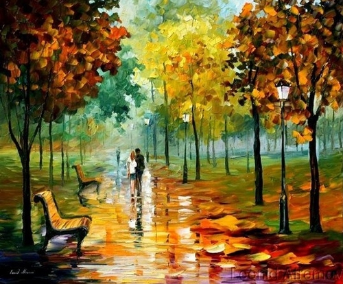 Modern impressionism palette knife oil painting kp027