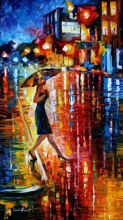 Modern impressionism palette knife oil painting kp028