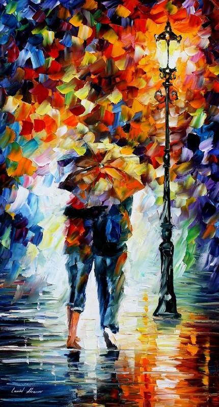 Modern impressionism palette knife oil painting kp039