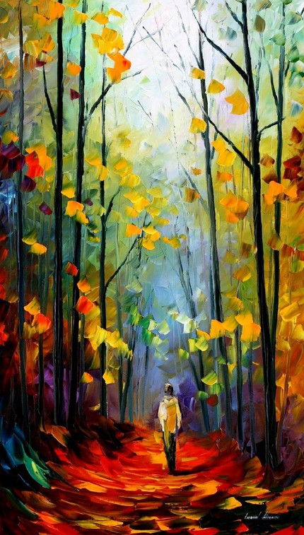 Modern impressionism palette knife oil painting kp054