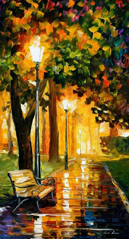 Modern impressionism palette knife oil painting kp055