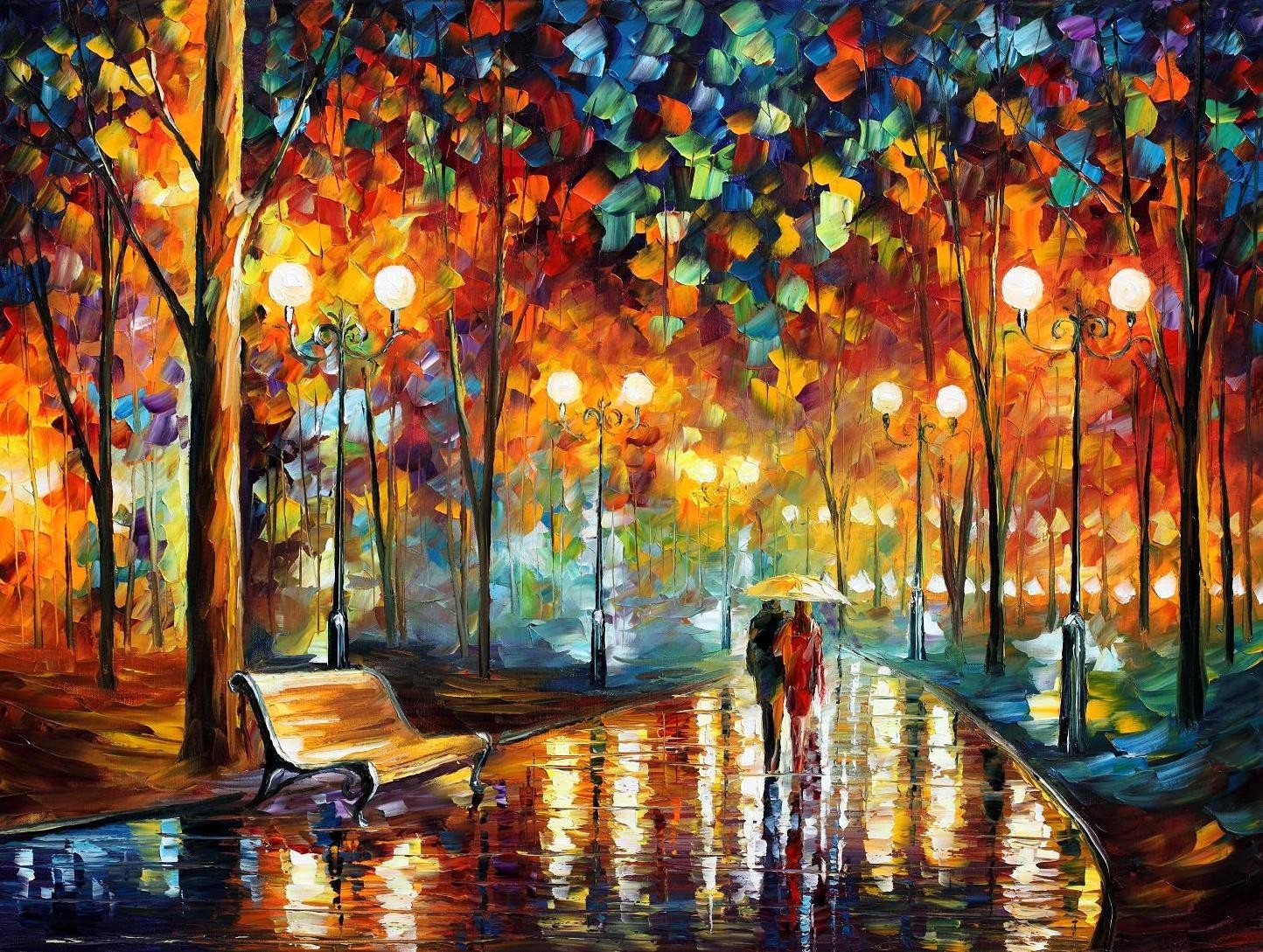 Modern impressionism palette knife oil painting kp067