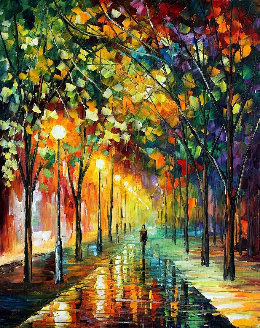 Modern impressionism palette knife oil painting