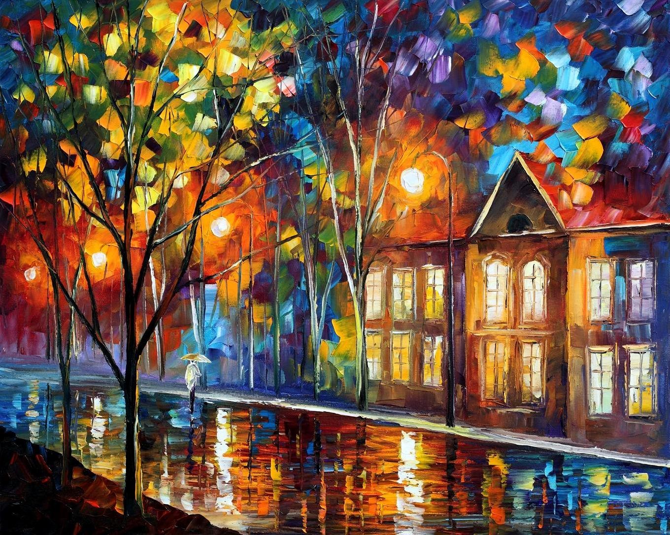 Modern impressionism palette knife oil painting kp078